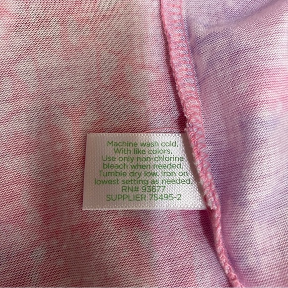 Decree Pink & Purple Southwest Design Rolled Cuff V-Neck Tee - Picture 4 of 7